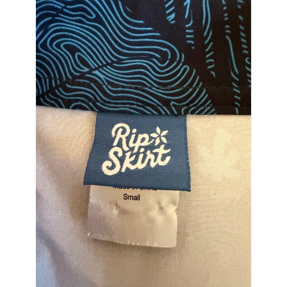 RipSkirt Hawaii Women Small Navy Turquoise Tropical Hibiscus Wrap Skirt RN142231 - Picture 5 of 9